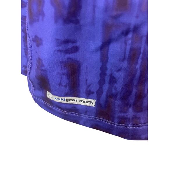 Under Armour Purple Tie Dye ColdGear Top M – Long Sleeve Fitted, EUC - Picture 4 of 8